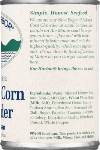 Bar Harbor New England Style Corn Chowder Lobster Perspective: right