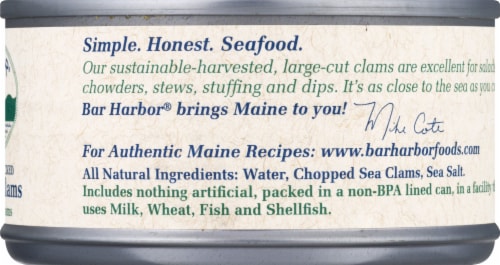 Bar Harbor Chopped Clams Perspective: right