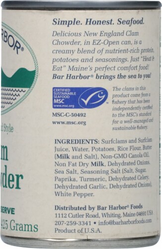 Bar Harbor New England Style Clam Chowder Perspective: right