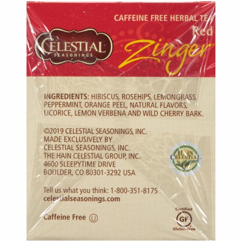 Celestial Seasonings® Red Zinger Caffeine Free Herbal Tea Bags Perspective: right