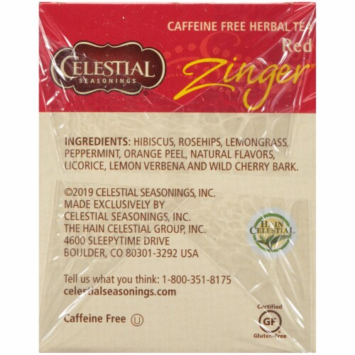 Celestial Seasonings® Red Zinger Caffeine Free Herbal Tea Bags Perspective: right