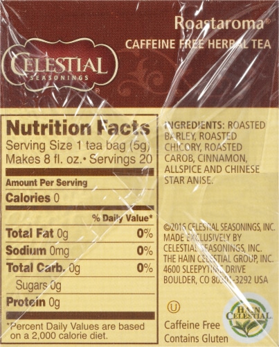 Celestial Seasonings Roastaroma Tea Bags 20 Count Perspective: right