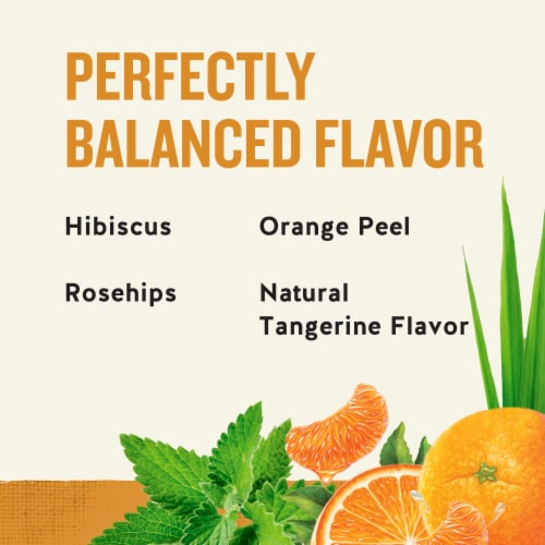 Celestial Seasonings Caffeine Free Tangerine Orange Zinger Herbal Tea Perspective: right