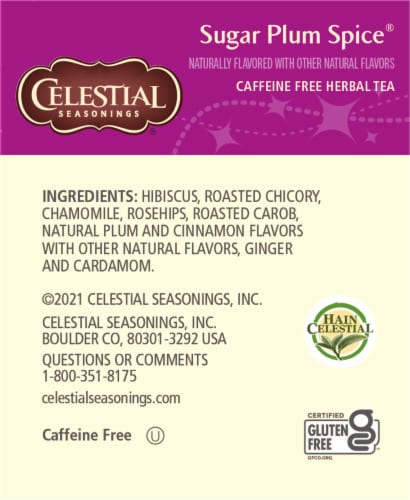 Celestial Seasonings® Sugar Plum Spice Tea Bags 20 Count Perspective: right