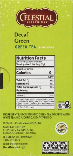 Celestial Seasonings® Decaf Green Tea Bags Perspective: right