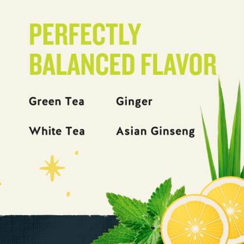 Celestial Seasonings Caffeinated Honey Lemon Ginseng Green Tea Perspective: right
