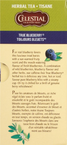 Celestial Seasonings True Blueberry Herbal Tea Bags Perspective: right