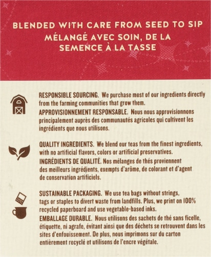 Celestial Seasonings® Candy Cane Lane® Decaf Green Holiday Tea Bags Perspective: right