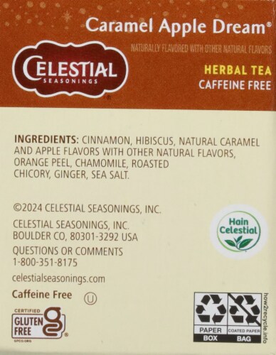 Celestial Seasonings® Caramel Apple Dream® Herbal Tea Bags Perspective: right