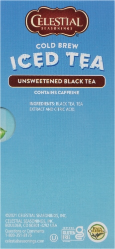 Celestial Seasonings® Cold Brew Unsweetened Black Tea Perspective: right