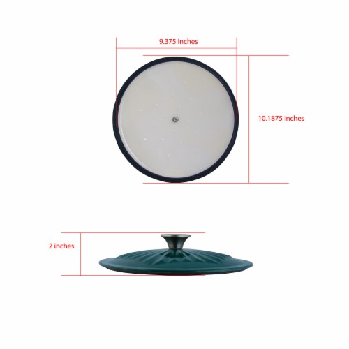 Taste of Home 5 Quart Enameled Cast Iron Dutch Oven with Lid Perspective: right