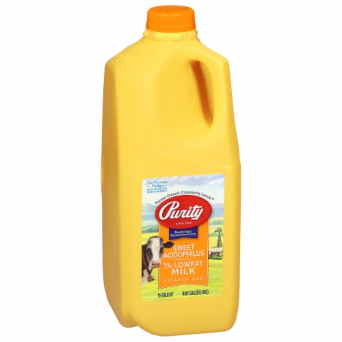 Purity Sweet Acidophilus 1% Lowfat Milk Perspective: right