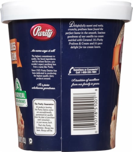 Purity Pralines & Cream Ice Cream Perspective: right