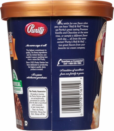 Purity™ Half & Half™ Vanilla & Chocolate Ice Cream Perspective: right