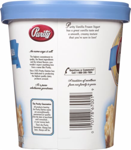 Purity™ Vanilla Frozen Yogurt Tub Perspective: right