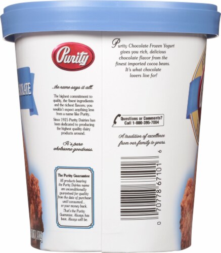 Purity™ Chocolate Frozen Yogurt Tub Perspective: right