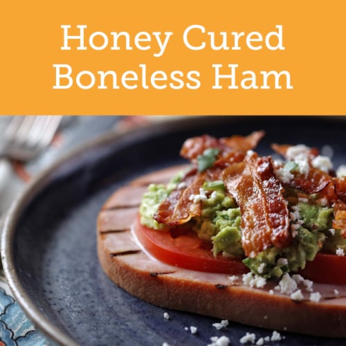 Smithfield Anytime Favorites Honey Cured Boneless Ham Steak Perspective: right