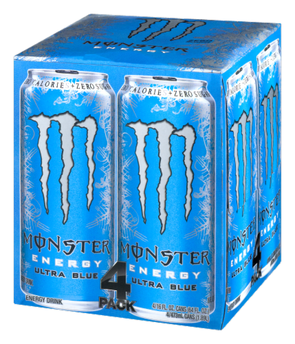 Monster Ultra Blue Energy Drink Perspective: right
