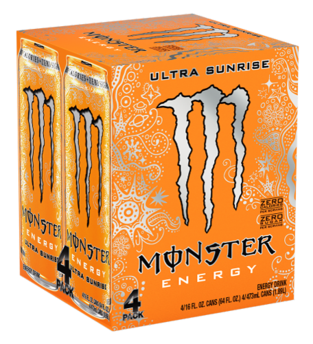 Monster Ultra Sunrise Energy Drink 4 Cans 16 Fl Oz Smiths Food