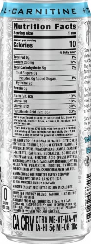 Monster Zero Ultra Zero Sugar Energy Drink Perspective: right