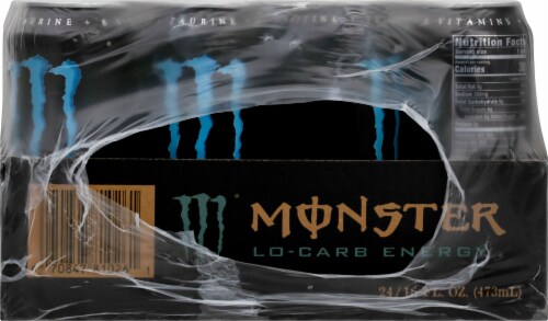 Monster Lo-Carb Enrergy Drink Perspective: right