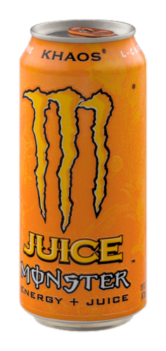 Monster Khaos Energy Juice Perspective: right