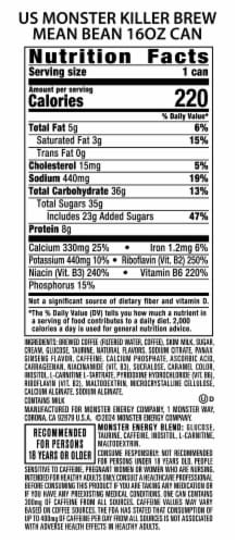 Monster Killer Brew Mean Bean Energy Drink Can Perspective: right