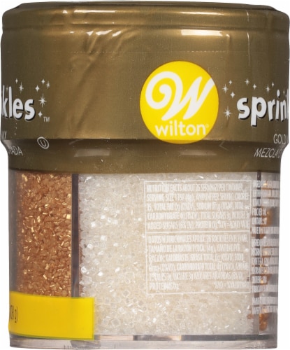 Wilton® Gold White Pearl Mix Sprinkles Perspective: right