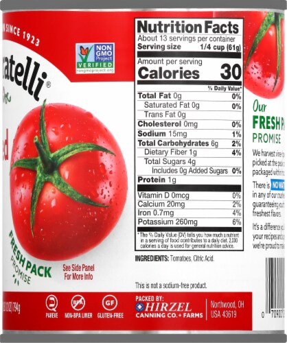 Dei Fratelli Crushed Tomatoes Perspective: right