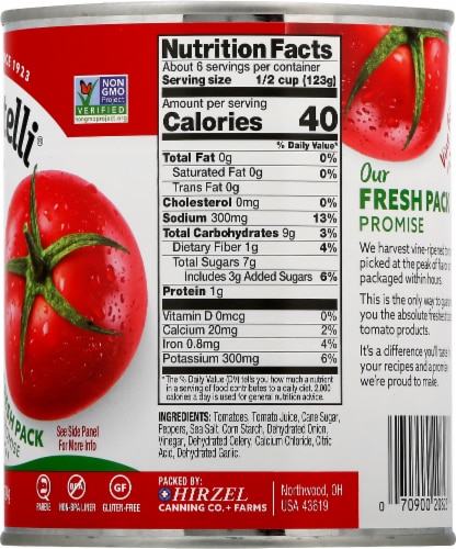 Dei Fratelli® Seasoned Diced Tomato Perspective: right