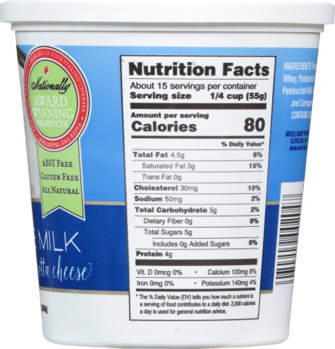 Miceli's® Traditional Ricotta Cheese Perspective: right