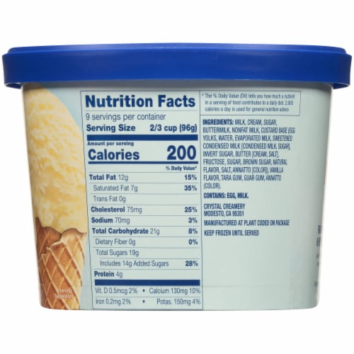Crystal Creamery French Vanilla Ice Cream Perspective: right