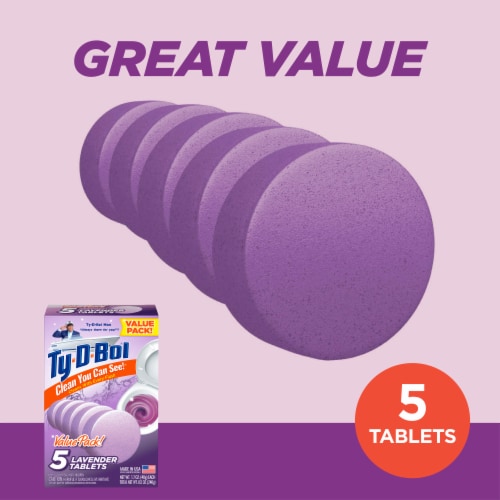 Ty-D-Bol Lavender Automatic Bowl Cleaner Tablets Perspective: right