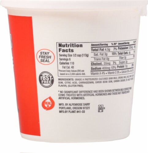 Alpenrose 4% Cottage Cheese Perspective: right