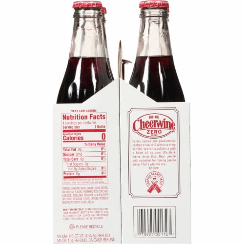 Cheerwine® Zero Sugar Soda Perspective: right
