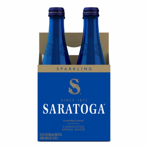 Saratoga® Spring Sparkling Bottled Water Perspective: right