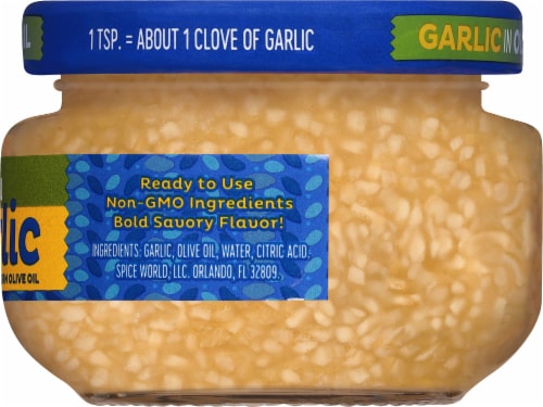 Spice World Minced Garlic in Extra Virgin Olive Oil Perspective: right