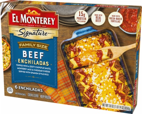 El Monterey® Signature Family Size Frozen Beef Enchiladas Perspective: right