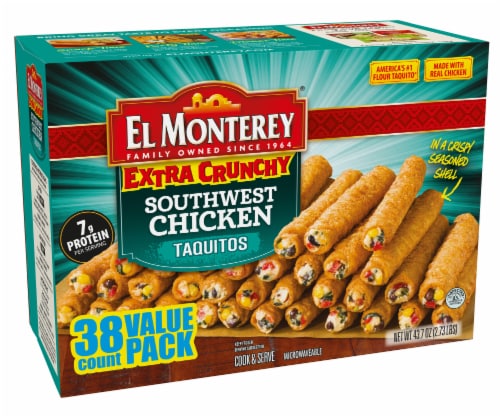 El Monterey Extra Crunchy Southwest Chicken Taquito Value Pack Perspective: right