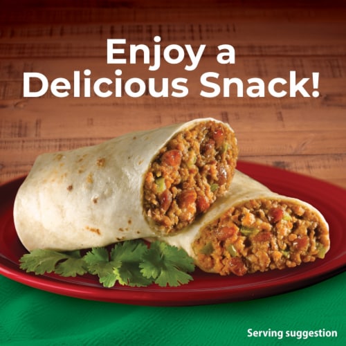 El Monterey® Family Size Beef & Bean Green Chili Frozen Burritos Perspective: right