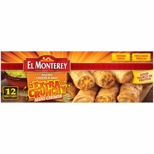 El Monterey® Extra Crunchy Nacho Cheese & Beef Mini Chimis Perspective: right
