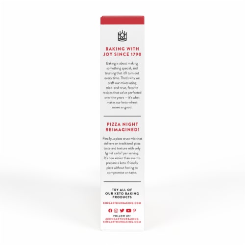King Arthur Baking Keto Pizza Crust Mix, 1g Net Carbs Per Serving, 10.25 oz Perspective: right