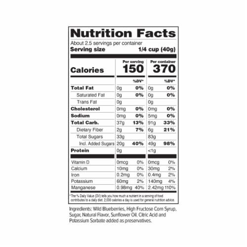 Mariani® Wild Dried Blueberries Perspective: right