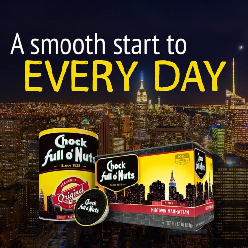 Chock Full o Nuts Coffee Midtown Decaf Medium Roast Single