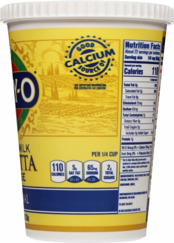 Polly-O® Original Whole Milk Ricotta Cheese Perspective: right