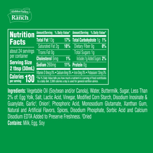 Hidden Valley Buttermilk Ranch Salad Dressing & Topping Perspective: right
