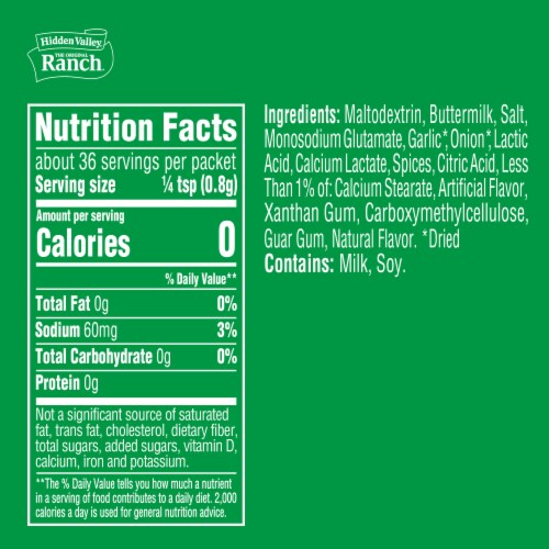 Hidden Valley Original Ranch Salad Dressing And Seasoning Mix Packet 1 