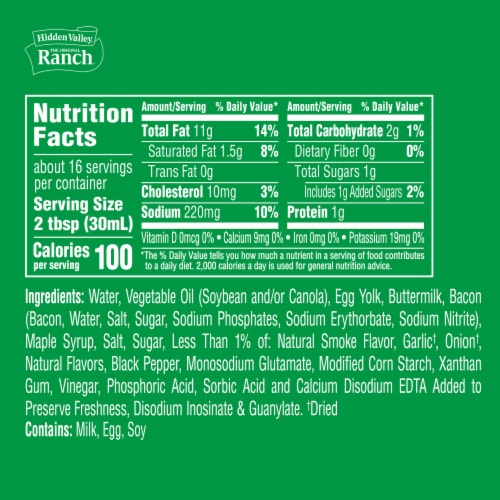 Hidden Valley Bacon Ranch Salad Dressing & Topping Perspective: right