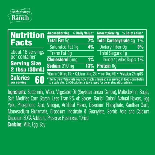 Hidden Valley Original Ranch Light Salad Dressing & Topping Perspective: right