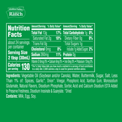Hidden Valley Original Ranch Salad Dressing & Topping Perspective: right